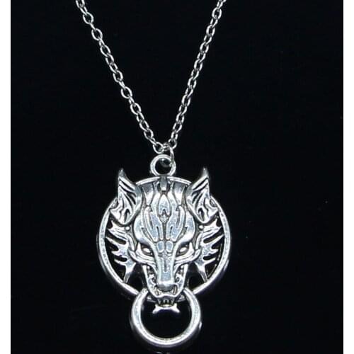 20pcs New Fashion Necklace 39x25mm door latch guardian beast Pendants Short Long Women Men Colar Gift Jewelry Choker