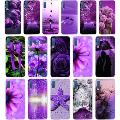 41AA infinity on purple gift Soft Silicone Tpu Cover phone Case for Samsung Galaxy A6 Plus 2018 A7 2018 A9 star Lite Case