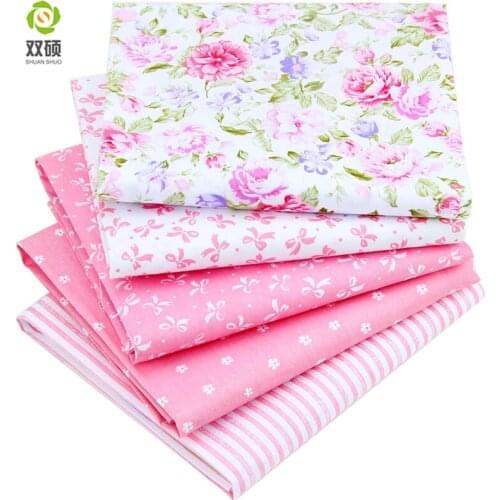 5 Color Cotton Twill Fabric Patchwork Tissue Cloth Of Handmade DIY Quilting Sewing Baby&Children Sheets Dress 40*50cm 50PCS/LOT