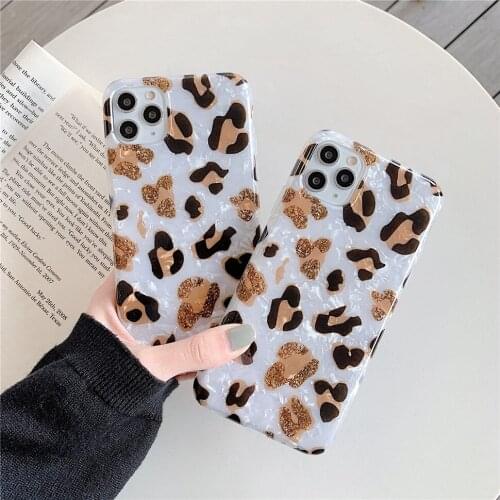 Leopard Print Dream Shell Phone Case For iPhone 12 11 Pro Max X XR XS Max 7 8 Plus SE 2020 Soft IMD Back Cover