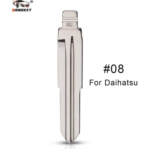Dandkey 08# Metal Blank Flip KD Remote Key Blade For Daihatsu FIAT PALIO For Jinbei Haise For KIA Carnival For Daewoo GEELY