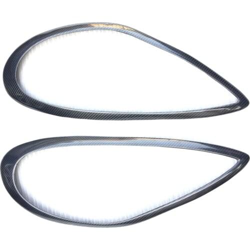 For Porsche Panamera 970 2009-16 Carbon Fiber Lamp Eyebrow Accessories 2Pcs