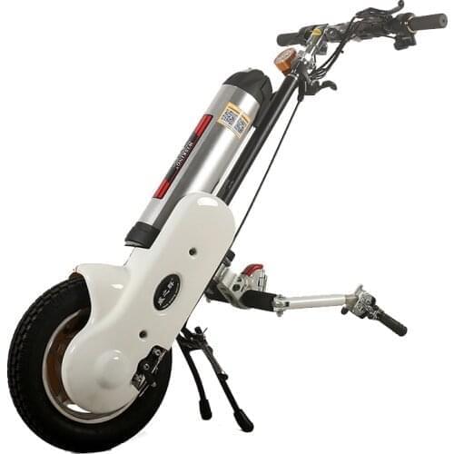 New product front electric driving head connected with the lithium battery of the manual folding sports Wheelchair tractor