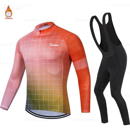 UCINEOS Cycling Jersey Set Winter Long Sleeve 2021 Thermal Fleece Cycling Clothing Bike Ciclismo Mtb Ropa De Hombre Pro Team