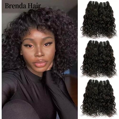 Curly Wave Hair Bundles 6 Pcs/Lot 190g/Lot Brazilian Human Hair Bundles Nature Black Human Hair Extension Remy Hair Brenda Hair