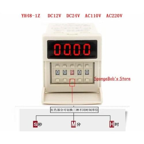 1 Set DH48S-1Z Upgrades YH48-1Z DC12V, DC24V, AC110V, AC220V Multifunction Digital Delay Timer 0.01S-99H99M On Delay 8 Pins
