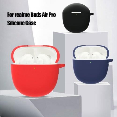 Washable Silicone Protective Cover Shell Anti-fall Earphone Case for realme Buds Air Pro TWS Wireless Bluetooth Earphones