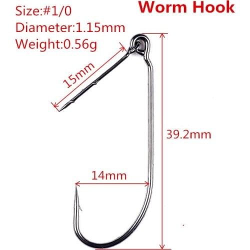 50 pcs MIZUGIWA Fishing Soft Plastic Bait Holder Twister Worm Keeper Hook KH 1/0 2/0 3/0 4/0 5/0 Pesca Softbait Lures Tackle