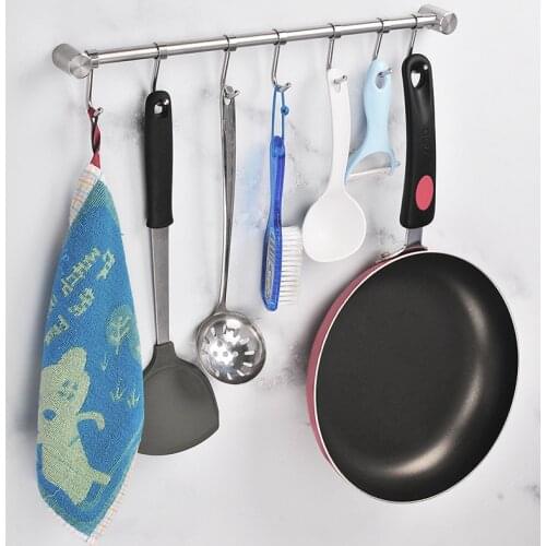 Wall-mounted Coat Hook Kitchen Bathroom Removable Practical Stainless Steel Hook Row Hook Clothes Towel Rack Wall Hook Pendant