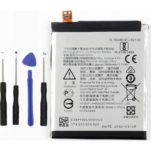 Original HE321 phone battery for Nokia 5 Dual SIM (TA-1053 DS) 2900MaH N5