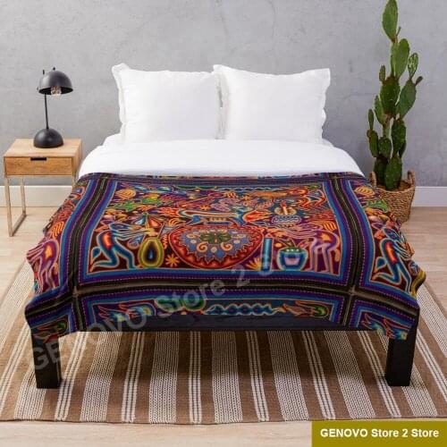 Huichol Throw Blanket Super Soft Printing Family Car and Sofa Bed throws Summer Office Quilts