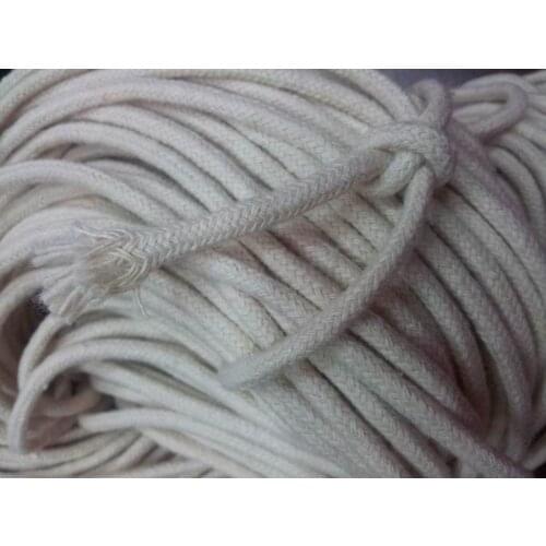 6/8/10mm Braided Cotton Rope Tape with Cotton filling Drawstring Bags Accessory Binding Craft Plait Cotton Sash Cord Rope 90 M
