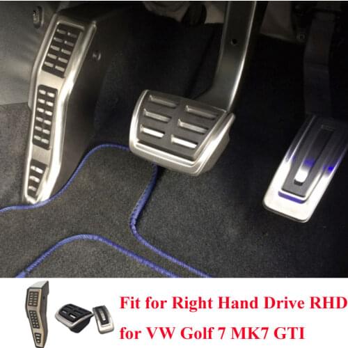 AT Right hand driving RHD Accelerator Pedal Pad for VW Golf 7 MK7 VII GTI R Seat MK3 Gas Brake Footrest Padels Covers for A3