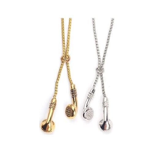 Zinc Alloy Music headphones Car Pendant Hanging Car Interior Ornaments Decoration Rear View Mirror Accessories For Car Ornament