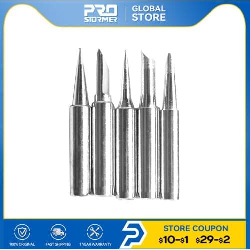 PROSTOEMER 5pcs/lot Welding Tips 6mm I/B/K/4C/2.4D Conical Bevel 60W Solder Iron Tip Electric Soldering Irons Tip Fit For P36