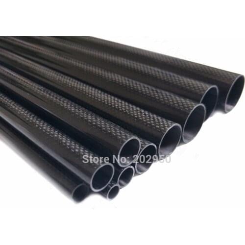 Plain Matte Carbon Fiber Tube Drone Accessories OD4mm6mm8mm110mm12mm16mm20mm30mm Length 500mm Factory Direct Sales CNC Cutting
