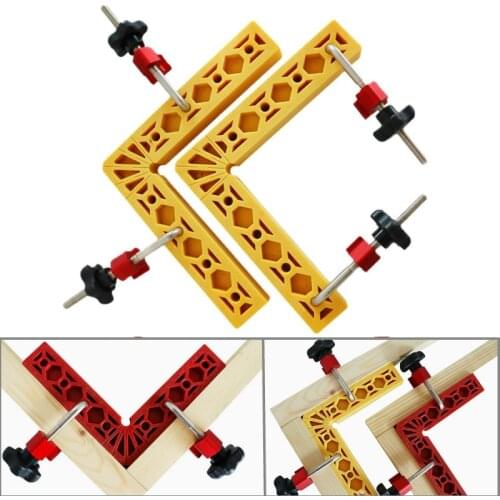 90 Degree Right Angle Clamp Fixing Clips Adjustable Corner Clamping Woodworking Hand Tool Furniture Repaire Photo Reinforcement