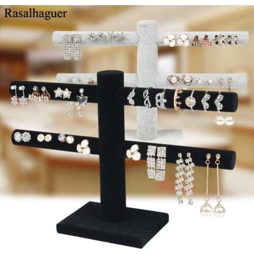 Rasalhaguer Hot Selling 20 Pairs Earrings Stand Jewelry Display Holder Earring Display Frame Jewelry Organizer Rack Shelf