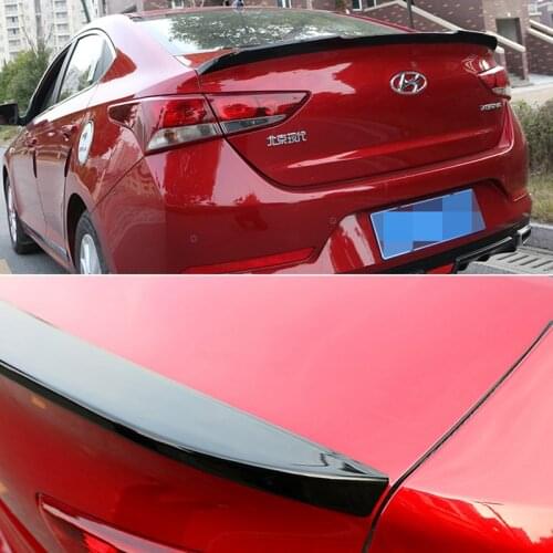 For new Verna accent Spoiler 2017 ABS Material Car Rear Wing Primer Color Rear Spoiler For Hyundai Verna Spoiler 2017