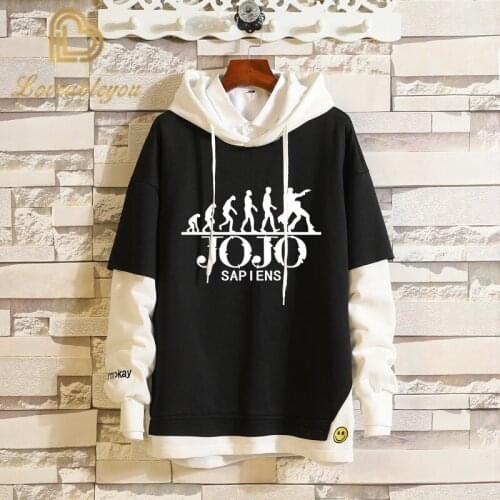 Adventure Hoodies Women Men Fake Two Piece Hooded Sweatshirt Harajuku Streetwear Hip Hop Pullover Clothes JO