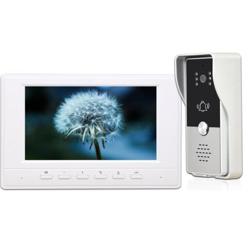 7 Inch Video Doorbell System Video Door Phone Intercom Kits IR Night vision for Villa House Office Apartment