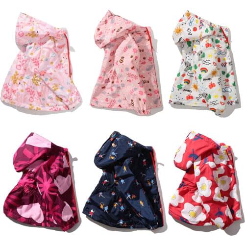 Waterproof Windproof Outdoor Childrens Jacket Spring Autumn Fleece Hooded Baby Boy Girl Coat Casual Cartoons Kids Outerwear