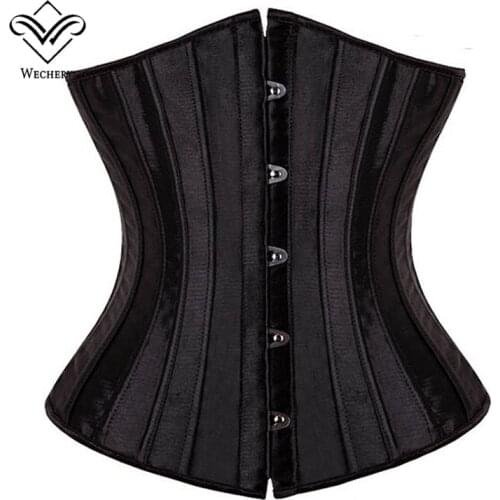Wechery Body Shaper Waist Trainer 24 Boned Waist Corsets Waist Cincher Underbust Body Corset Shapers Modeling Strap