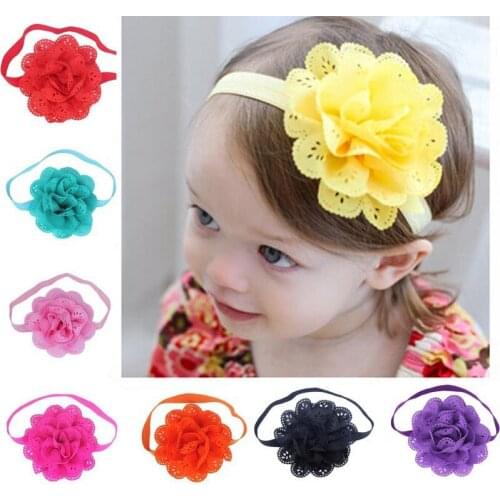 Yundfly Fashion Baby Girl Flower Headband Photography Props Kids Hollows Flowers Hair Band Kids Hair Accessories
