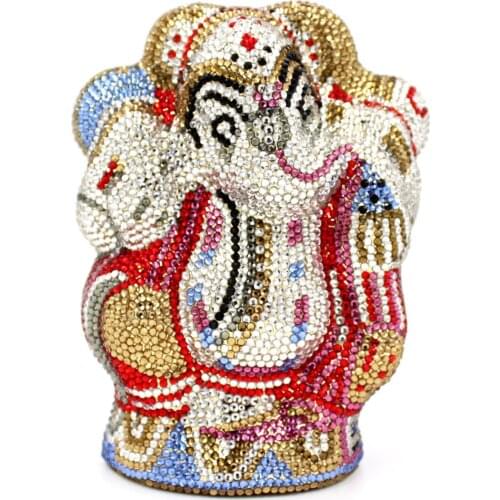 Bag For Women Thai Buddhism Elephant Crystal Women Evening Clutch Bags Wedding Formal Dinner Handbags and Purses Cocktail Bag