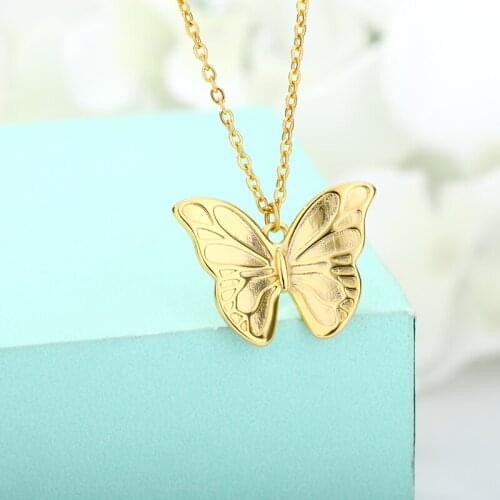 Gold Chain Butterfly Pendant Choker Necklace Women Collares Bohemian Jewelry Gift For The New Years Collier Bijoux Femme