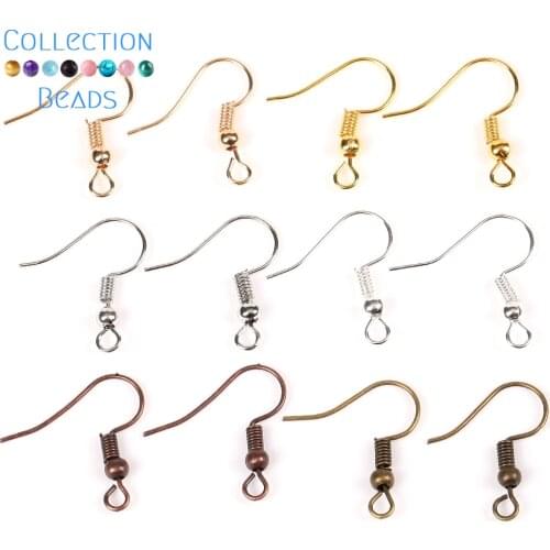 100-200pcs 16x20mm Gold Ear Hook DIY Earring Clasps Findings Earring Wires For Jewelry Making Supplies Accessories Iron Hook