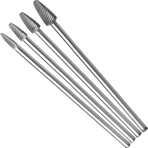 1PC 150mm length Rotary Burrs Abrasive Tools F Type Grinding Head Tungsten Carbide 6mm Shank Longer Rotary File