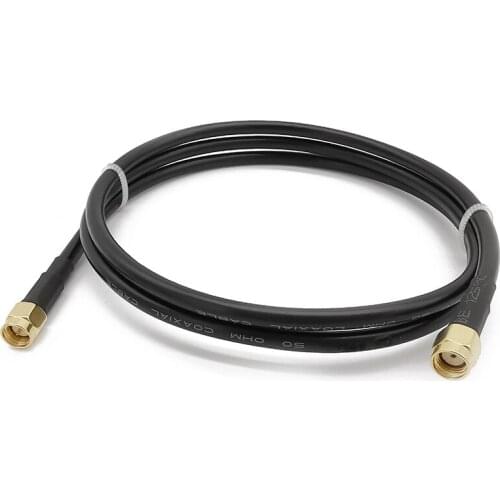 1Pcs RP-SMA Male Plug to SMA Male Plug RF Coaxial Connector LMR195 Pigtail Jumper Wire LMR195 0-3GHz Antenna Extension Adapter