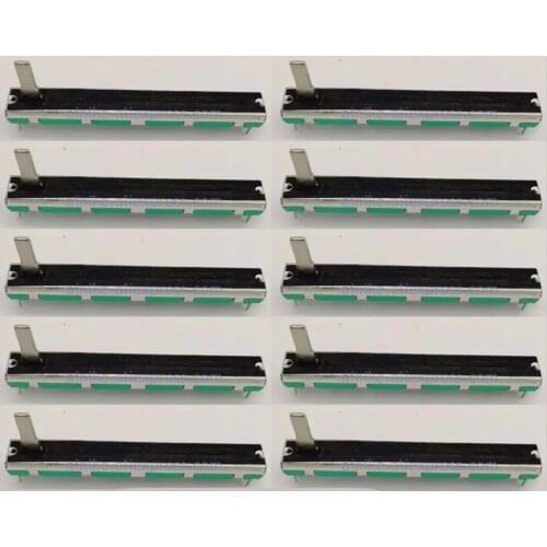 10pcs 7.5CM 75mm D10K dual channel mixer fader potentiometer D103 6Pins 10K D103 D10KX2 Free shipping