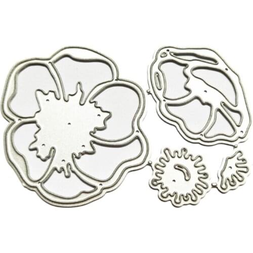 3D Flower Metal Cutting Dies Stencil Scrapbooking DIY Album Stamp Paper Card Embossing Decoration Craft