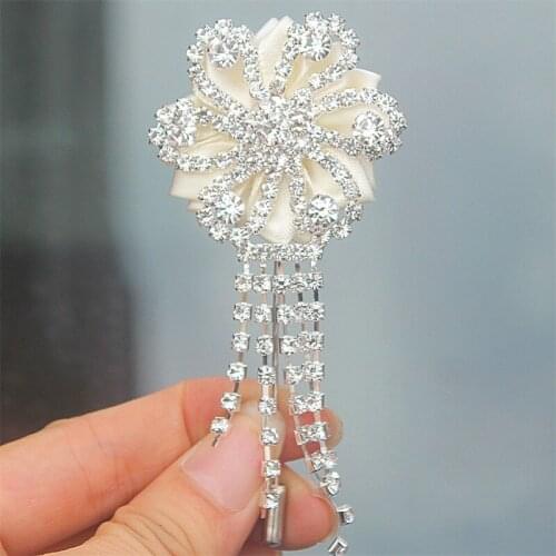 5 Piece Beige Wedding corsage for groom boutonniere DIY Rhinestone fabric roses groom corsage wedding decoratio