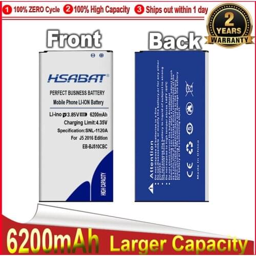 HSABAT 5950mAh EB-BJ510CBC Battery for Samsung Galaxy J5 2016 Edition J510FN J510F J510G J510Y J510M j5109 j5108 J510