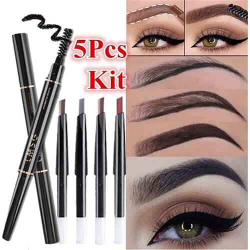 Automatic Eyebrow Pencil Eye Brow Pen with 4Pcs Replacement Brow Brush Cosmetic Makeup Tools Maquiagem Profissional Completa