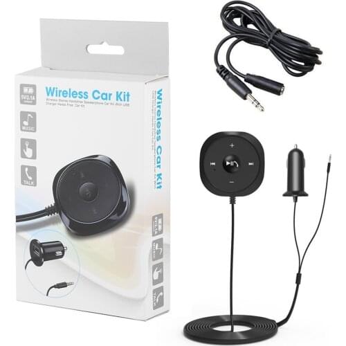 USB2.0 Bluetooth Wireless Car Adapter Kit Hands-free Talking Car Audio Receiver Built-In Mic Music Controller Stereo Sound