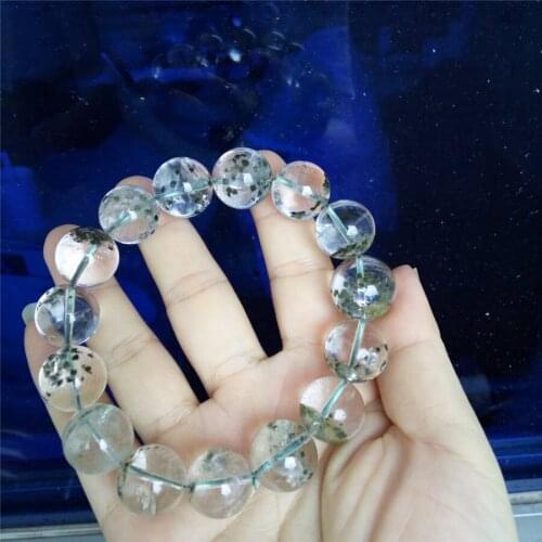 16mm Natural Sea Ocean Urchin Gem Stone Transparent Round Crystal Beads Jewelry Women Mens Stretch Bracelet Free Shipping