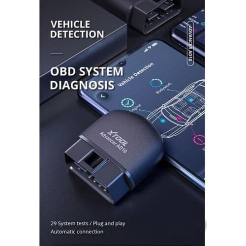 XTOOL AD10 OBD2 Diagnostic Scanner Bluetooth-compatible ELM327 Engine Code Reader HUD Head