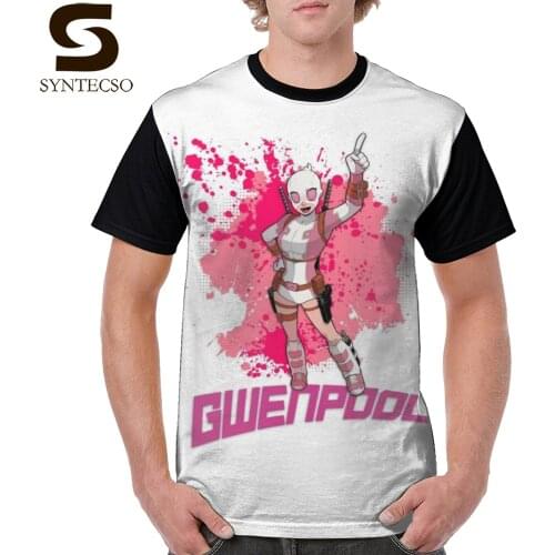 Gwenpool T Shirt Gwenpool T-Shirt Fun Casual Graphic Tee Shirt 100 Percent Polyester Short-Sleeve Printed Male Plus size Tshirt