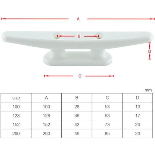 Kayak Canoe Boat Dock Cleat Open Base Cleat Anchor Cleat Dock Marine Boat Line Rope Tie Cleat Marine Hardware -4/5/6/8 Inch