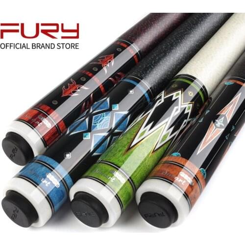 Fury DN Pool Cue Stick 13mm Tip Maple Shaft Center Joint Fashionable Digital Decal Linen Thread Wrap Billiard Cue Taco De Billar