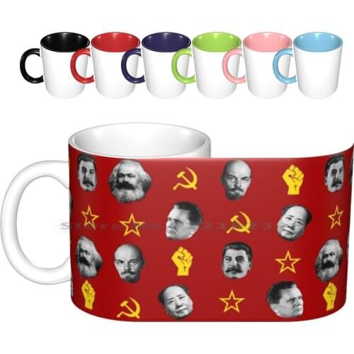 Communist Leaders Ceramic Mugs Coffee Cups Milk Tea Mug Communist Leaders Leaders Stalin Tito Mao Ce Tung Marx Marx Lenin