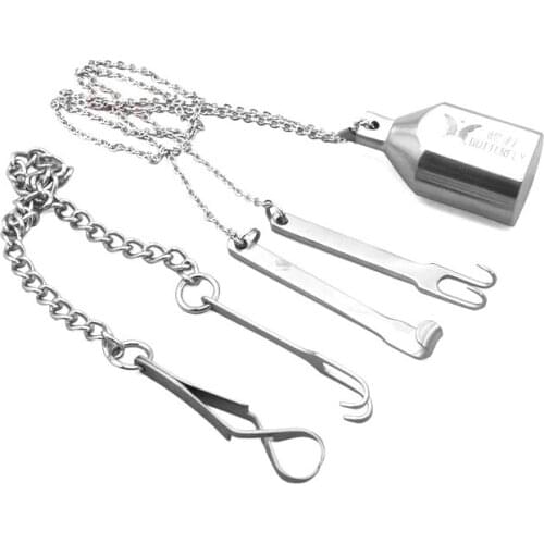 Beauty plastic surgery pull hook eye bags self-help pull hook stainless steel two claws / rake pull hook double eyelid tool