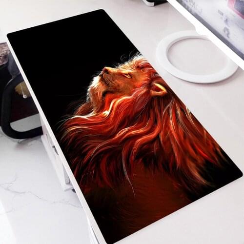 Mousepad Lion Anime Mouse Pad Gamer Table Pads PC Gamer Cabinet Desk Protector Gaming Keyboard Mat Keyboards Accessories Deskmat