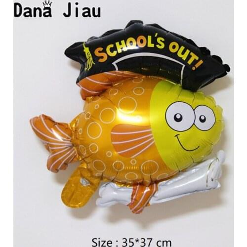 Mini Fish Animal Balloons schools Out Balloon Kindergarten Graduation Party Decoration You Are The Best Inflatable Toy