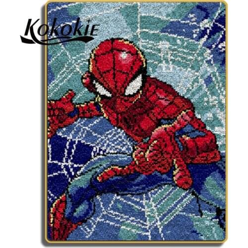 Cartoon gift for child latch hook kits large printed canvas yarn carpet diy latch hook rug kits carpet embroidery carpet diy rug