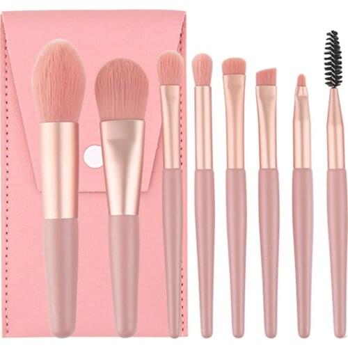 8pcs Makeup Brushes Set New Mini Travel Portable Soft Eye Shadow Foundation Powder Eyelash Lip Concealer Blush Make Up Brushes